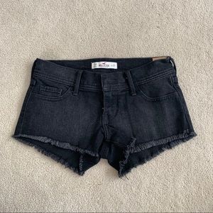 Low Rise Black Jean Shorts